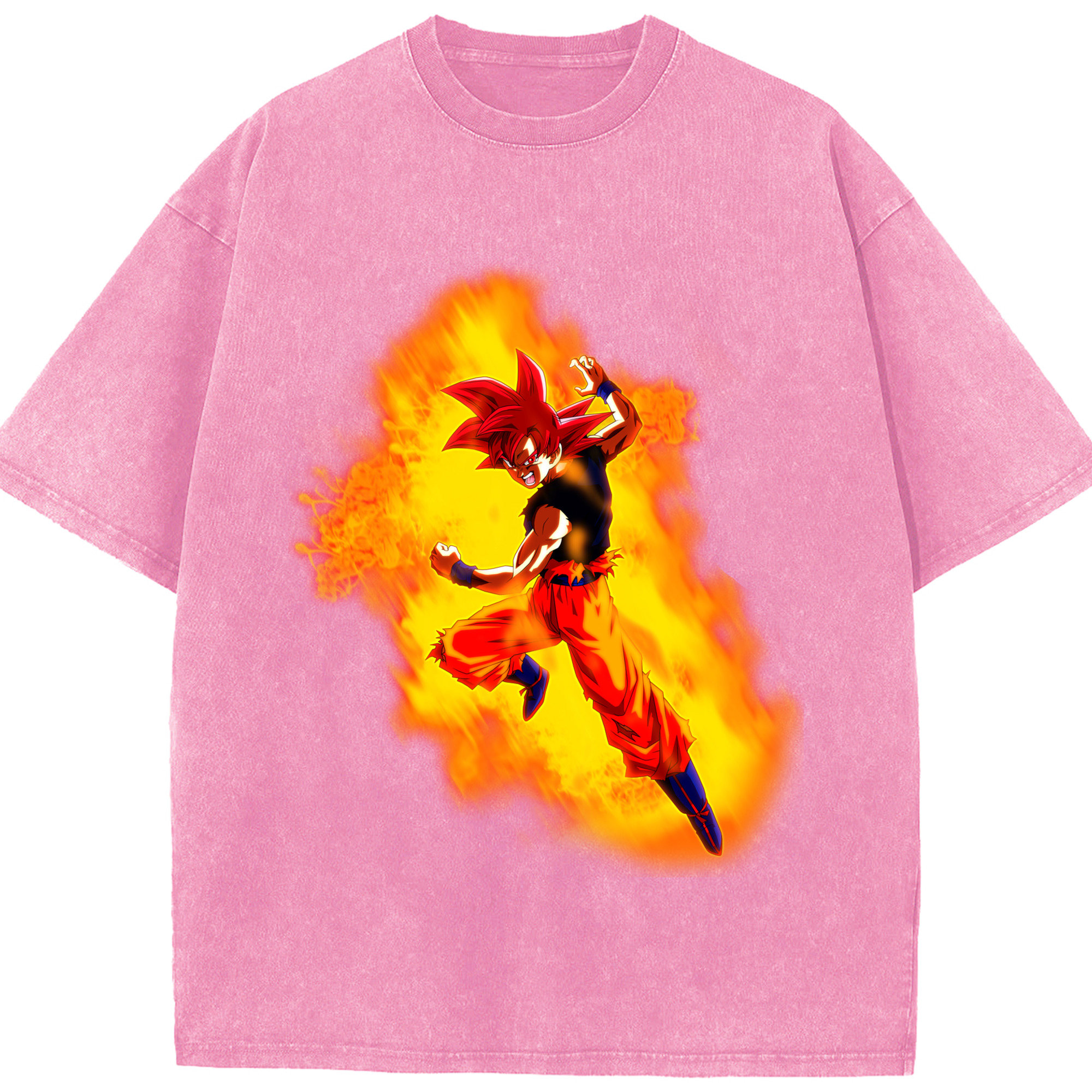 （画像用） ドラゴンボール 孫悟空（そん ごくう）Son Goku カカロット DRAGON BALL Kakarotto 綿100% ヴィンテージ風 半袖Tシャツ（フロントプリント）